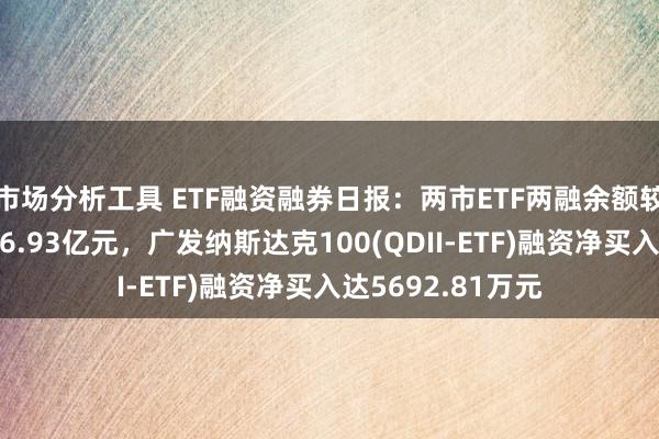 市场分析工具 ETF融资融券日报：两市ETF两融余额较前一来去日减少6.93亿元，广发纳斯达克100(QDII-ETF)融资净买入达5692.81万元