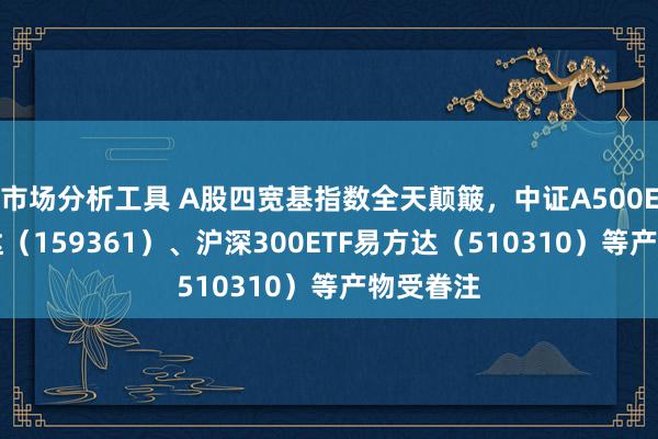 市场分析工具 A股四宽基指数全天颠簸，中证A500ETF易方达（159361）、沪深300ETF易方达（510310）等产物受眷注