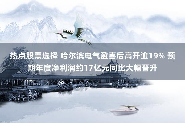 热点股票选择 哈尔滨电气盈喜后高开逾19% 预期年度净利润约17亿元同比大幅晋升