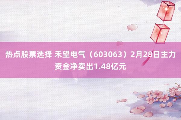 热点股票选择 禾望电气（603063）2月28日主力资金净卖出1.48亿元