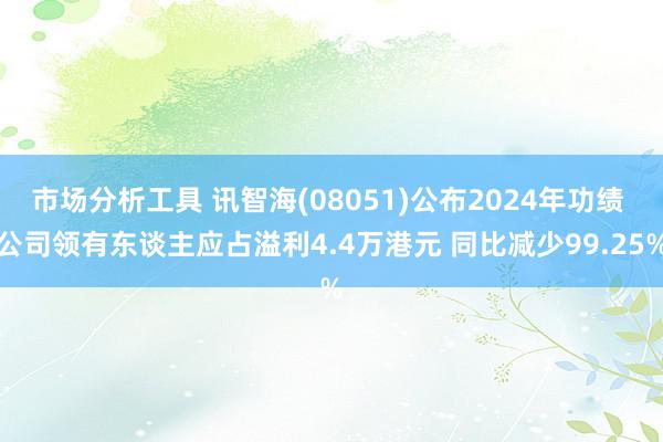 市场分析工具 讯智海(08051)公布2024年功绩 公司领有东谈主应占溢利4.4万港元 同比减少99.25%